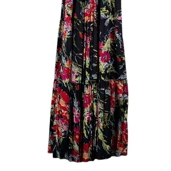 Umgee Sleeveless Floral Print Tiered Maxi Dress Size Small - Picture 7 of 8